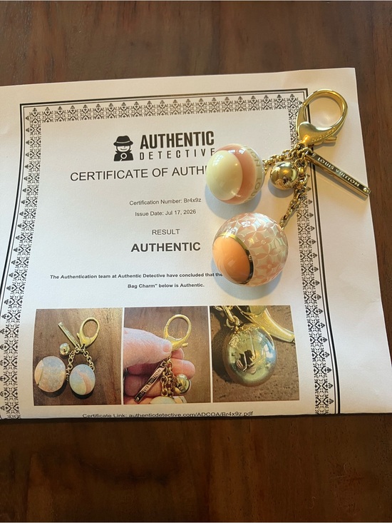 Louis Vuitton Accessories - Louis Vuitton Peach and Pearl Two-Sphere Bag Charm comes with COA